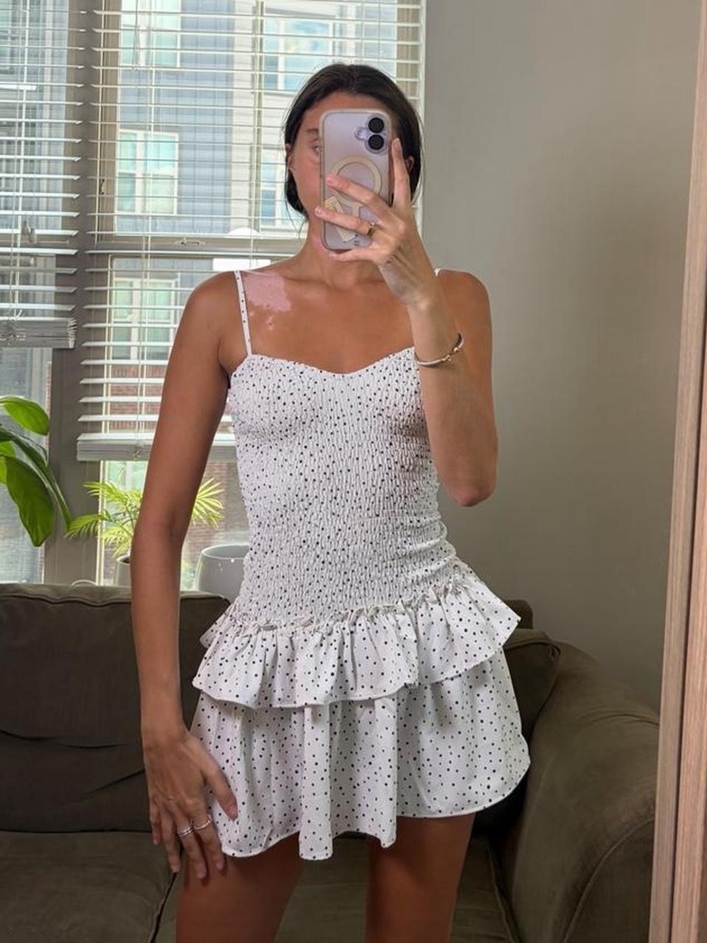 Polly polka dot mini dress